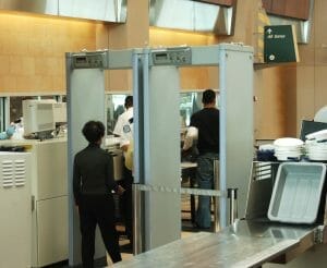 Airport security gate
