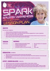 Spark4Epilepsy lesson plan for schools