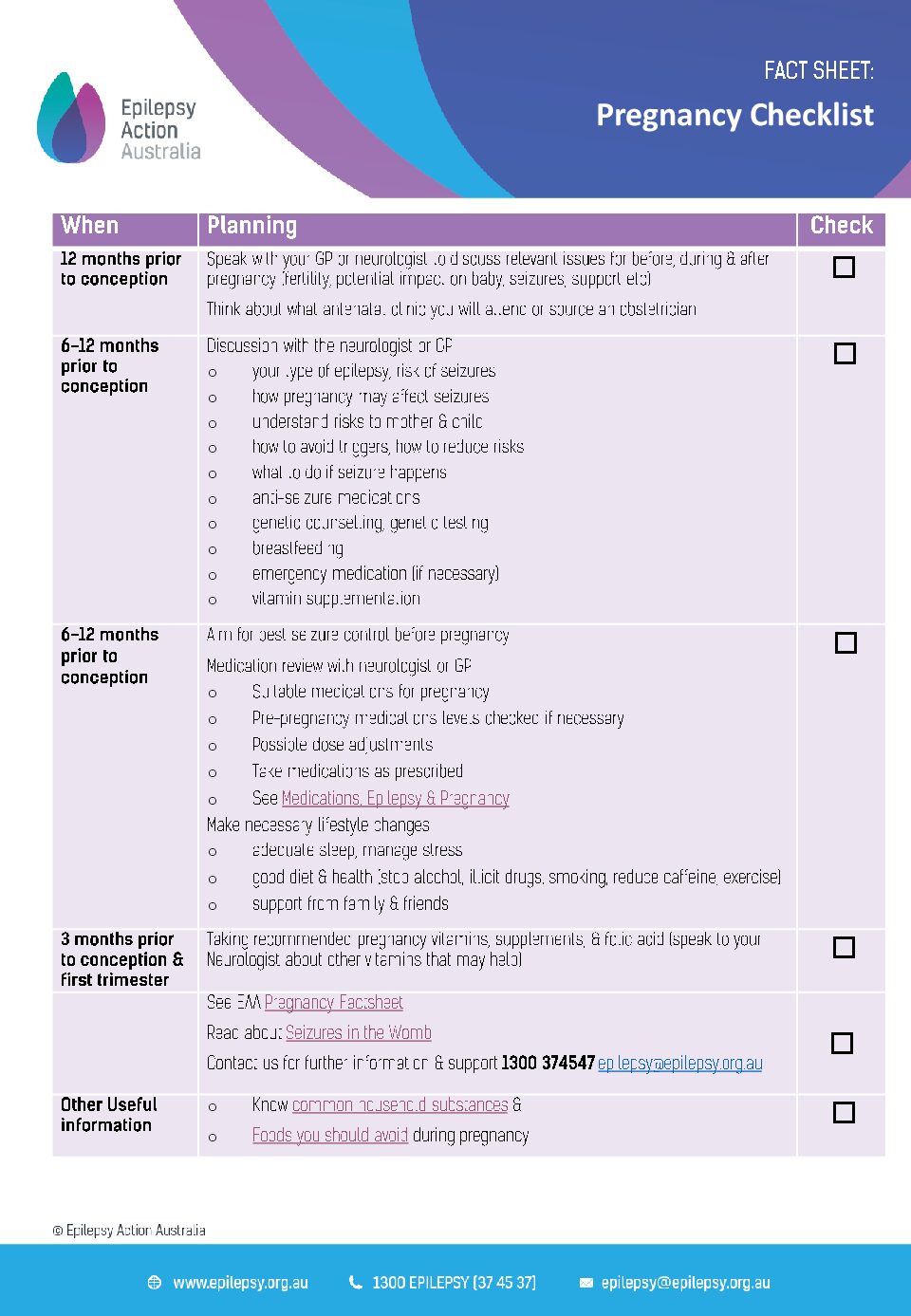 Factsheet_PregnancyChecklist