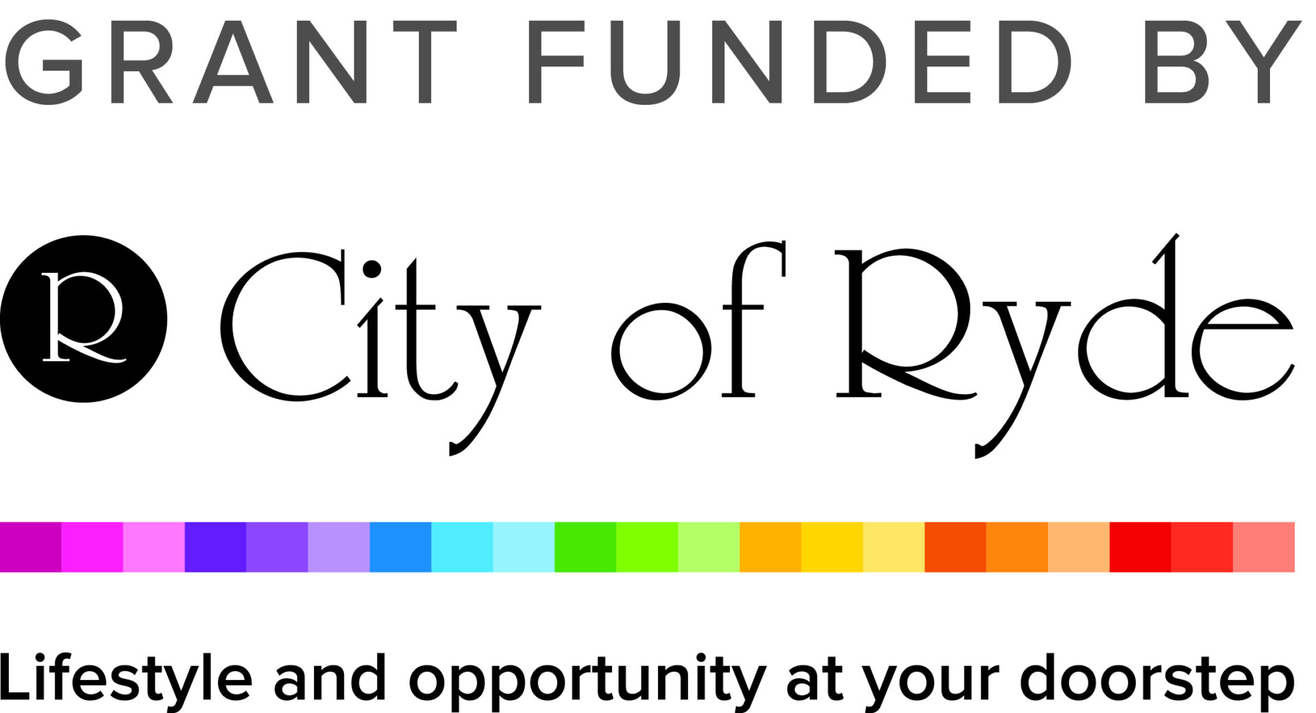 City of Ryde logo Grant Funded by the City of Ryde